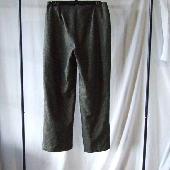Louben pants vintage trousers gold and black mini check wide leg metallic 90s - Picture 2 of 8